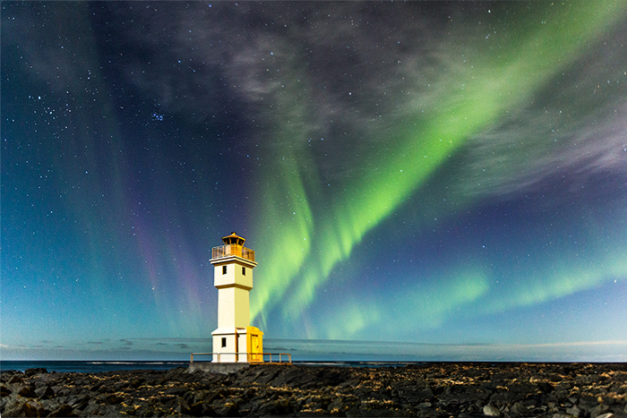 Nordlicht / Polarlicht bei Akranes, Island