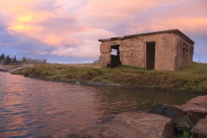 Die secret lagoon in Island