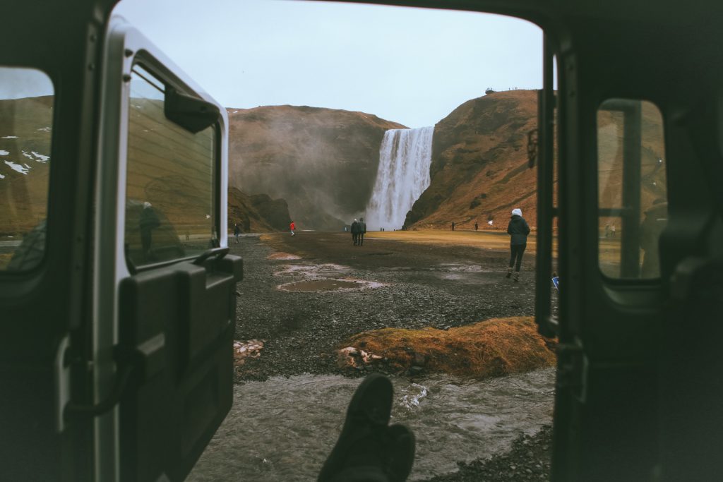 Island Wasserfall Skógafoss