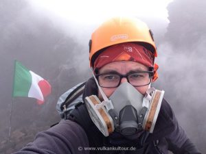 Geologe Florian am Ätna in Sizilien