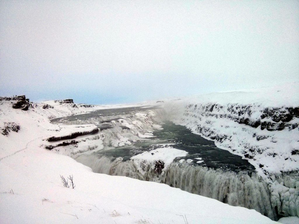 Der Gullfoss im Winter