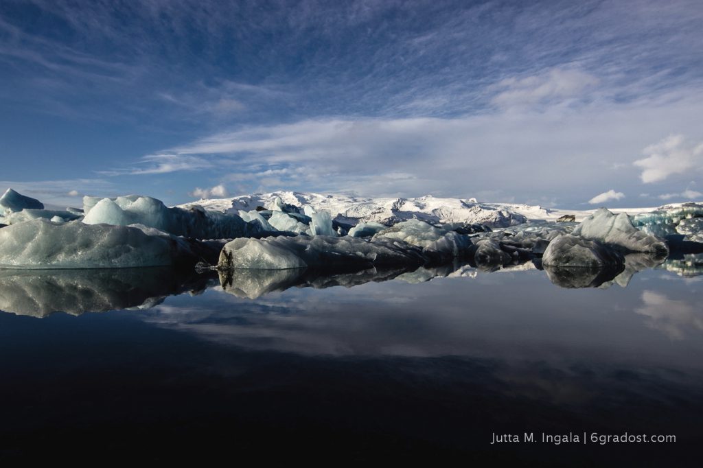 6 Grad Ost - Gletscherlagune Jökulsárlón in Island