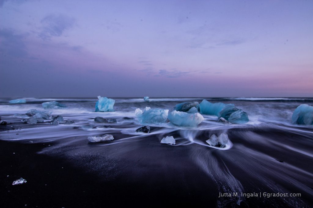 6 Grad Ost - Gletscherlagune Jökulsárlón in Island