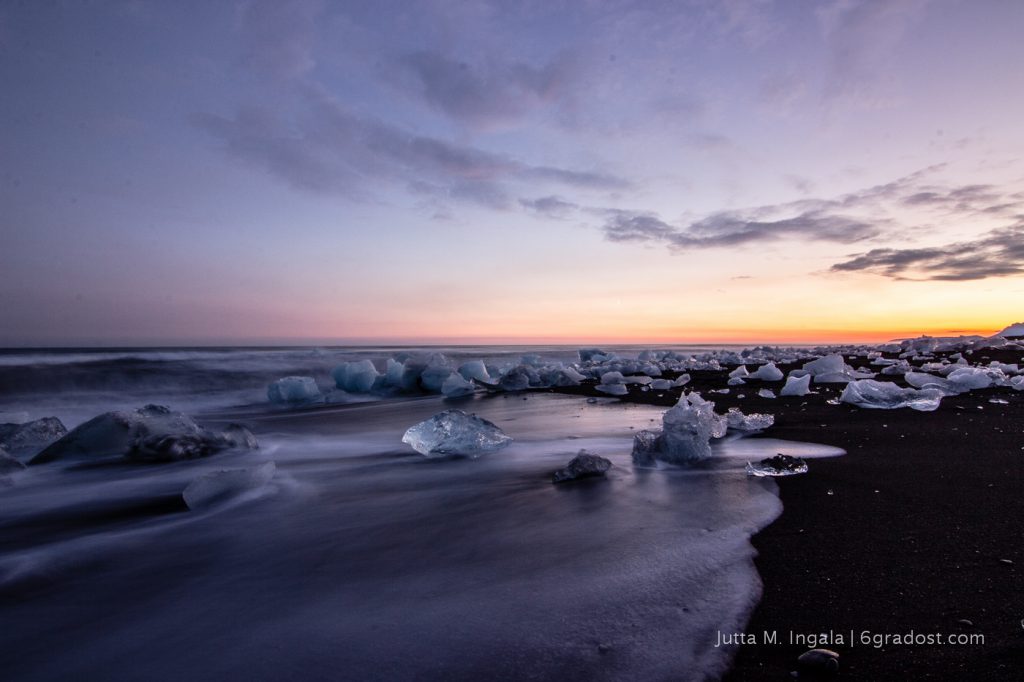 6 Grad Ost - Gletscherlagune Jökulsárlón in Island