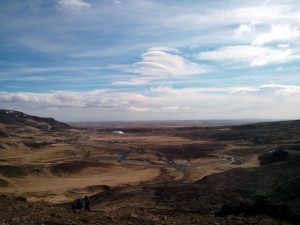 Aussicht am Geothermalgebiet Reykjadalur in Island