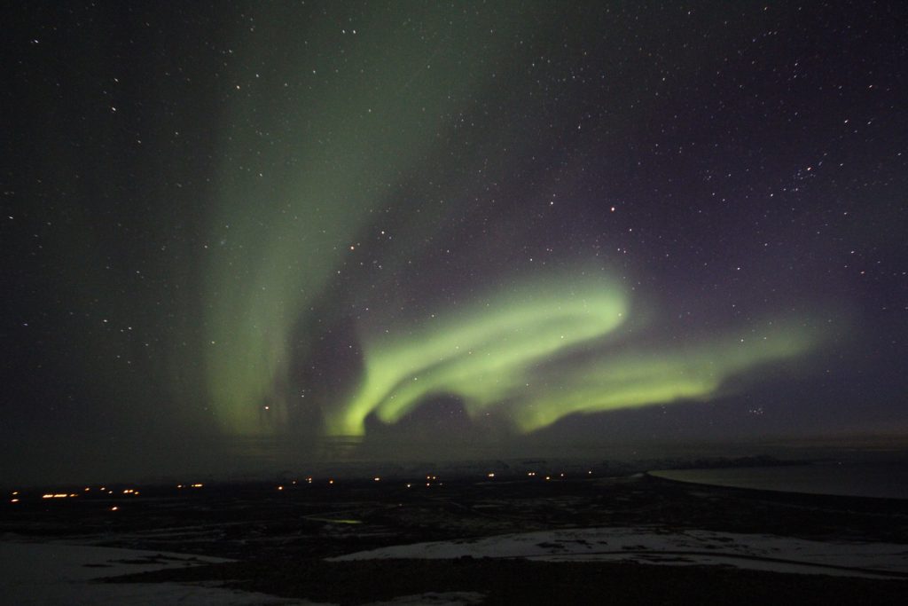 Nordlichter über Borgarfjörður Eystri